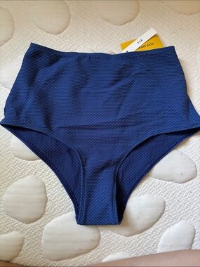 YSE High-Waist Bikini Bottoms in Blue FR 34/EU 32/ UK6